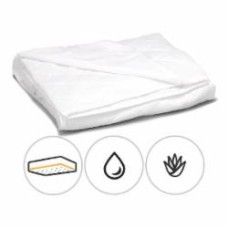 Наматрасник шерстяной MirSon Woollen двухсторонний Aloe Vera 243 водонепроницаемый с резинкой по периметру 26х60x120 см 2200000336545