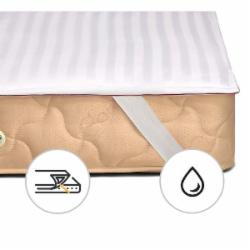 Наматрасник хлопковый MirSon DeLuxe Cotton 269 водонепроницаемый с резинкой по углам 26х60x120 см 2200000338853