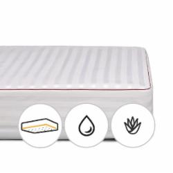 Наматрасник шелковый MirSon DeLuxe Silk Aloe Vera 301 водонепроницаемый с резинкой по периметру 26х80x160 см 2200000371034