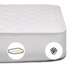 Наматрасник MirSon № 964 Natural Line Стандарт Cotton Aloe Vera обычный с резинкой по периметру 26х120x190 см 2200000836762