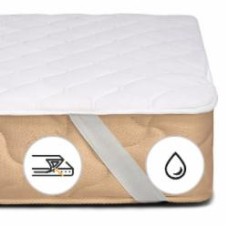 Наматрасник MirSon № 965 Natural Line Стандарт Cotton водонепроницаемый с резинкой по углам 26х80x160 см 2200000834614
