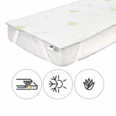 Наматрасник MirSon №1038 Alberto Silk Seasons Aloe Vera обычный с резинкой по углам 26х60x120 см 2200001505353