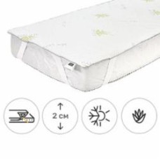 Наматрасник MirSon №1053 Alberto Тенсель (Modal) Seasons Strong Aloe Vera обычный с резинкой по углам 26х140x200 см 2200001509399