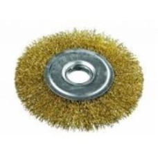 Щетка дисковая из латунированной рифленой проволоки 150x22,2 мм MasterTool 19-9115