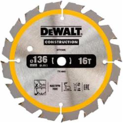 Пильный диск DeWalt Construction 136x30x1,7 Z16 DT1946