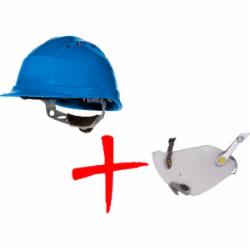 Каска Delta Plus QUARTZ ІV UP QUARUP4BL синяя с очками FUEGO