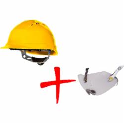 Каска Delta Plus QUARTZ ІV UP QUARUP4JA желтая с очками FUEGO