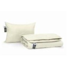 Набор антиаллергенный Eco-Soft всесезонный №1695 Eco Light Creamy (одеяло и подушка 50x70 средняя) 140x205 см MirSon кремовый