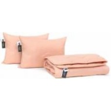 Набор антиаллергенный EcoSilk Всесезонный №1740 Eco Light Coral (подушка 50х70 средняя) 155x215 см MirSon коралловый