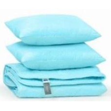 Набор антиаллергенный EcoSilk Всесезонный №1662 Eco Light Blue (одеяло и подушки 50x70 среднии) 155х215 см MirSon голубой