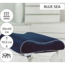 Подушка ортопедическая №6027 Noble stripe Royal Blue sea AERO (2200003261479) MirSon 58x40x10,5 синий