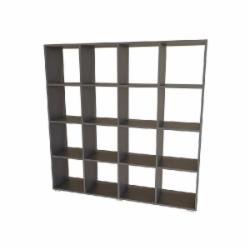 Стеллаж ЛДСП DC графит 1412x1393x301 мм полка 16 шт.