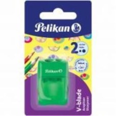 Точилка V-Blade Green с контейнером 2 отверстия зеленая 700245G Pelikan