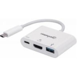 Док-станция Intracom USB3.1 Type-C - HDMI/USB 3.0/PD 60W 4-in-1 Manhattan (152945)