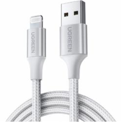 Кабель UGREEN USB AM-Lightning M 2.4A US199 1 м серебряный (60163)