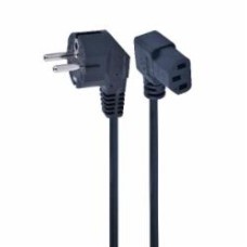 Кабель силовой Cablexpert CEE7/7-C13, 90 град., VDE 1 м черный (PC-186A-VDE1B-1.5M)