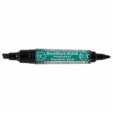 Маркер перманентный Stanger водостойкий двухсторонний 1-4/1 мм черный MARKER-PER-ST-M260-B