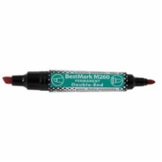 Маркер перманентный Stanger водостойкий 1-4/1 мм 8 шт. красный MARKER-PER-STM260R-8