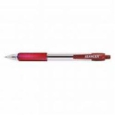 Ручка шариковая Stanger 1,0 мм с грипом красная 10 шт. (R 1.0-18000300040)