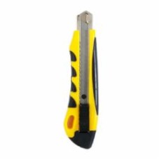 Нож канцелярский H-Tone 18 мм желтый с резиновыми вставками JJ40607