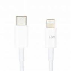 Кабель PowerPlant USB Type-C - Lightning, 12W 1 м white (CA913275)