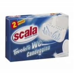 Туалетный блок Scala Tavolette WC Candeggina с отбеливающим эффектом 40 г х 2 шт.