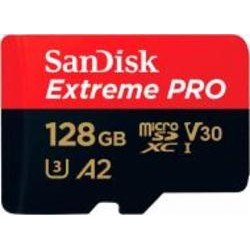 Карта памяти SanDisk microSDXC 128 ГБ UHS-I Class 3 (U3) (SDSQXCD-128G-GN6MA) Extreme Pro V30, адаптер SD