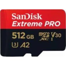 Карта памяти SanDisk microSD 512 ГБ Class 10UHS-I Class 3 (U3) (SDSQXCD-512G-GN6MA) Extreme Pro V30 + SD