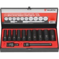 Набор головок торцевых ударных удлиненных WURTH 1/2IN-SET-LONG-12 12 шт. 0714900200