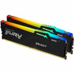 Оперативная память Kingston DDR5 SDRAM 32 GB (2x16GB) 5200 MHz (KF552C40BBAK2-32) FURY Beast RGB