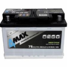 Аккумулятор автомобильный 4MAX DEEP CYCLE 75Ah 12V «+» справа (BAT75/510R/DC/4MAX)
