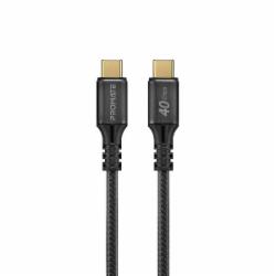 Кабель Promate PowerBolt240-2M USB Type-C to USB Type-C 240W PD 2 м черный (powerbolt240-2m.black)