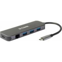 Сетевой адаптер D-Link DUB-2334 1xGE 3xUSB 3.0 1xUSB-C USB-C