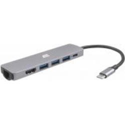 Док-станция 2E USB-C Slim Aluminum Multi-Port 6in1 (2EW-2684)