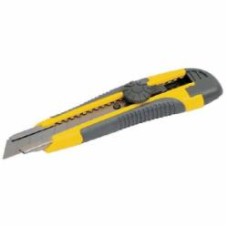Нож строительный MasterTool 18 мм ABS пластик TPR покрытие 3 лезвия 17-0118