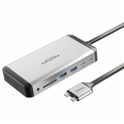 Док-станция Promate 13 в 1 для MacBook dark grey (versahub-mst.grey)