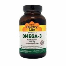 Жирные кислоты Country Life Omega-3 (Омега-3 рыбий жир) 100 капс.1000 мл