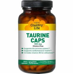 Аминокислота Country Life Таурін 500 мг 100 капс.