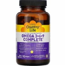 Жирные кислоты Country Life Ультра омега 3-6-9 мягких 90 капс.