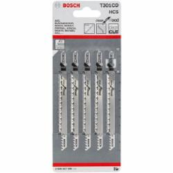 Набор пилочек для электролобзика Bosch T 301 CD Clean for Wood 5 шт. 2608637590