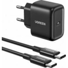 Сетевое зарядное устройство UGREEN CD250 25W Type-C PD Charger + C-C 2m Cable черный