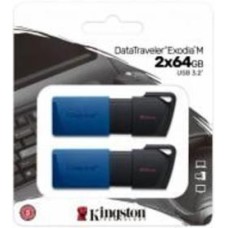 Флеш-память USB Kingston DataTraveler Exodia M 64 ГБ USB 3.2 black/blue (DTXM/64GB-2P)