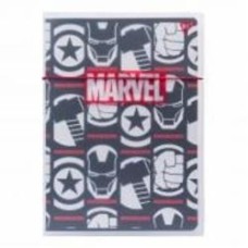 Книга для записей А4 48 клетка в пластиковой папке с рисунком Marvel Avengers YES