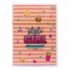 Книга для записей А4 48 клетка в пластиковой папке с рисунком Style Girl Orange YES