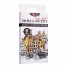 Набор спиртовых маркеров Santi sketch Urban Sketch 6 шт. разноцветный