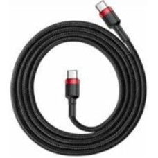 Кабель BASEUS Cafule USB Cable Type-C-Type-C 3A 1 м черный с красным (CATKLF-G91)