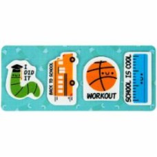 Закладка пластиковая 4x20 шт 35х50 мм School K22-479-4 KITE