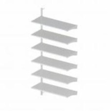 Стеллаж торговый Modern-Expo настенный 2130х1000х400 мм (6 полок) RAL 9001