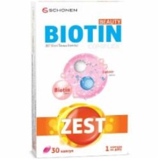 Добавка диетическая Schonen Зест Бьюти Биотин (Zest beauty biotin) комплекс в капсулах, 30 шт. 30 шт.