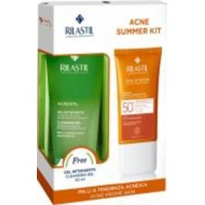 Набор Rilastil Акнестил для кожи склонной к акне SPF50 40 мл + гель деликатный очищающий 50 мл